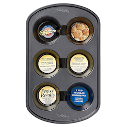 Wilton 2105-6788 Perfect Results Nonstick 6-Cup Muffin Pan